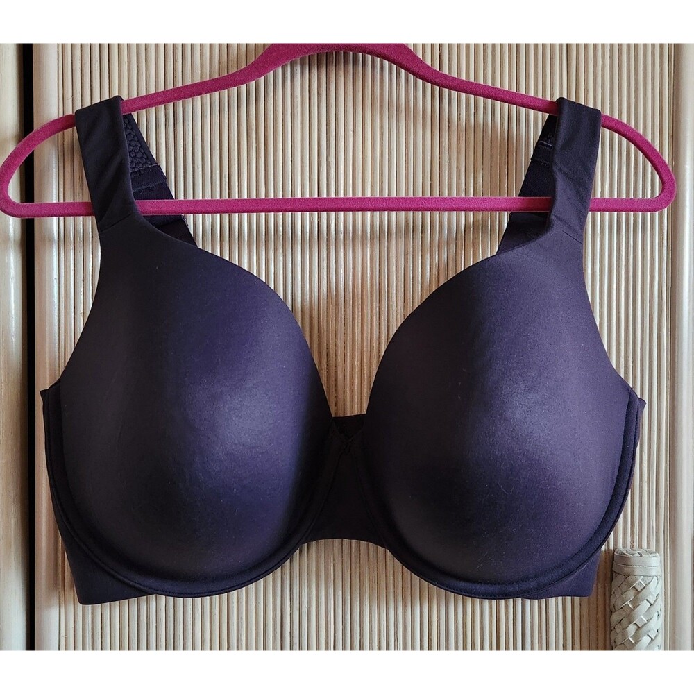 Cacique Bra 40F Purple Lightly Lined Full Coverage Underwire EUC